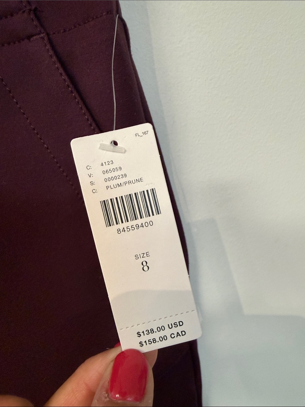 New Maeve Anthropologie Plum Purple Pants Size 8 - Picture 2 of 4